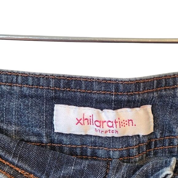 Vintage Y2K Xhilaration Dark Wash Belted Capri Jeans - Picture 3 of 5